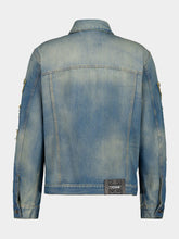 Dirty Blue Diag Patch Denim Jacket