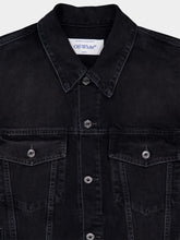 Off-White Black Arrow Denim Jacket with Stitch Detailing