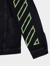 Off-White Black Arrow Denim Jacket with Stitch Detailing