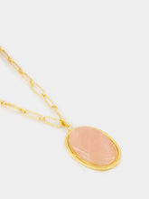 Sylvia Toledano Gold Necklace with Pink Quartz