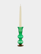 La DoubleJ Green Murano Glass Bubble Candlestick