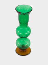 La DoubleJ Green Murano Glass Bubble Candlestick