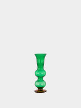 La DoubleJ Green Murano Glass Bubble Candlestick