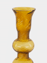 La DoubleJ Amber Murano Glass Bubble Candlestick