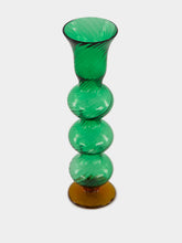 La DoubleJ Green Murano Glass Triple-Bubble Candlestick