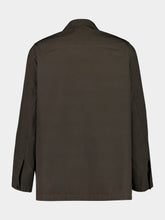 Lemaire Dark Brown Cotton Workwear Shirt Jacket
