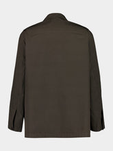 Lemaire Dark Brown Cotton Workwear Shirt Jacket