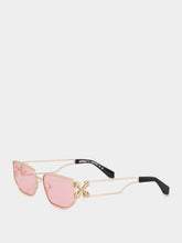 Off-White Allen Shiny Gold Sunglasses