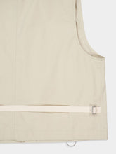 Lemaire Stone Beige Technical Gilet in Ventile® Cotton