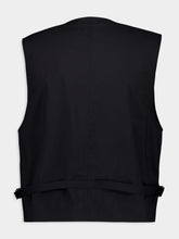 Lemaire Black Technical Gilet in Ventile® Cotton