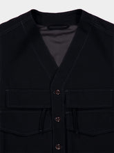 Lemaire Black Wool Utility Gilet