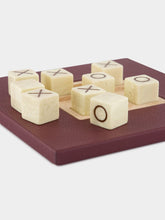 Hector Saxe Paris Aubergine Leather Tic Tac Toe