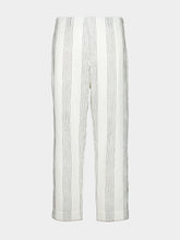 Commas Off-White Stripe Resort Trousers