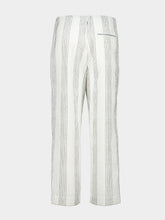 Commas Off-White Stripe Resort Trousers