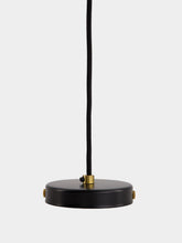 Golden Editions Blue and Black Woven Straw Pendant Lamp