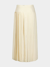 Prada Logo-Jacquard Silk Pleated Skirt