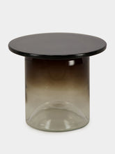 Maxdesign Smoke Grey Ice Round Murano Glass Side Table