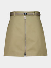 Prada Argilla Cotton Belted Mini Skirt