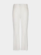 Mother The Lil Hustler Ankle Fray White Jeans