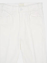 Mother The Lil Hustler Ankle Fray White Jeans