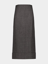 Prada Black Mouliné Maxi Skirt