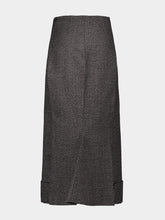 Prada Black Mouliné Maxi Skirt