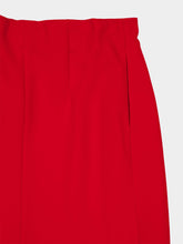 Prada Red Melange Natté Wool Midi Skirt
