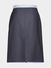 Prada Ardesia Light Mohair Midi Skirt