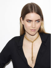 Sylvia Toledano Gold Bolo Tie Pendant Necklace