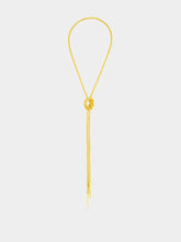 Sylvia Toledano Gold Bolo Tie Pendant Necklace
