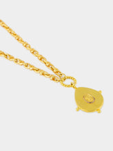 Sylvia Toledano Gold Drop Pendant Necklace with Tiger Eye