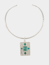 Sylvia Toledano Shield Pendant Necklace Multistone