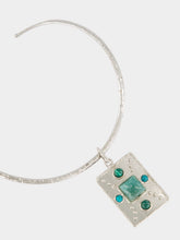 Sylvia Toledano Shield Pendant Necklace Multistone