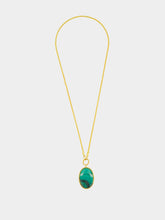 Sylvia Toledano Gold Talisman Reversible Necklace with Malachite and Tiger Eye