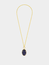 Sylvia Toledano Gold Talisman Reversible Necklace with Lapis Lazuli and Tiger Eye