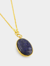 Sylvia Toledano Gold Talisman Reversible Necklace with Lapis Lazuli and Tiger Eye