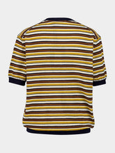 Prada Blue and Yellow Striped Cashmere Sweater