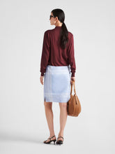 Prada Amaranth Red Long-Sleeved Silk Polo Shirt