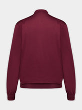 Prada Amaranth Red Long-Sleeved Silk Polo Shirt