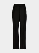 Prada Black Compact Wool Gabardine Trousers