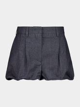 Anthracite Gray Grisaille Wool Shorts