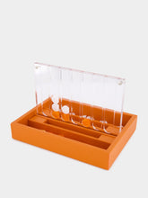 Hector Saxe Paris Orange Leather Connect 4 Game