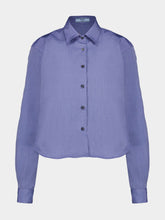 Prada Baltic Blue Button-Up Cotton Shirt