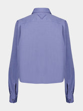 Prada Baltic Blue Button-Up Cotton Shirt