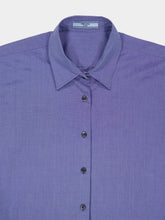 Prada Baltic Blue Button-Up Cotton Shirt