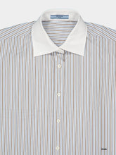 Prada Blue Striped Poplin Long-Sleeved Shirt