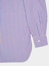 Prada Striped Poplin Shirt in Sapphire Blue