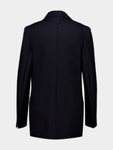 Prada Blue Virgin Wool Single-Breasted Blazer