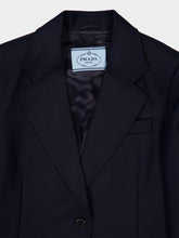 Prada Blue Virgin Wool Single-Breasted Blazer