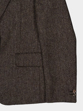 Prada Ebony Chevron Wool Single-Breasted Jacket